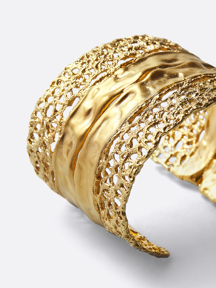 DILETTA, bracciale alla schiava Duo Bold oro giallo