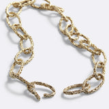 Girocollo maglia ovale Chains & Ropes - placcato oro sabbia