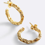 Orecchini a cerchio Chains and Ropes placcati oro giallo