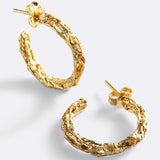 Orecchini a cerchio Chains and Ropes placcati oro giallo