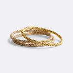 Set di bracciali Bangle Chains & Ropes, due in bronzo e uno placcato in oro giallo, DILETTA