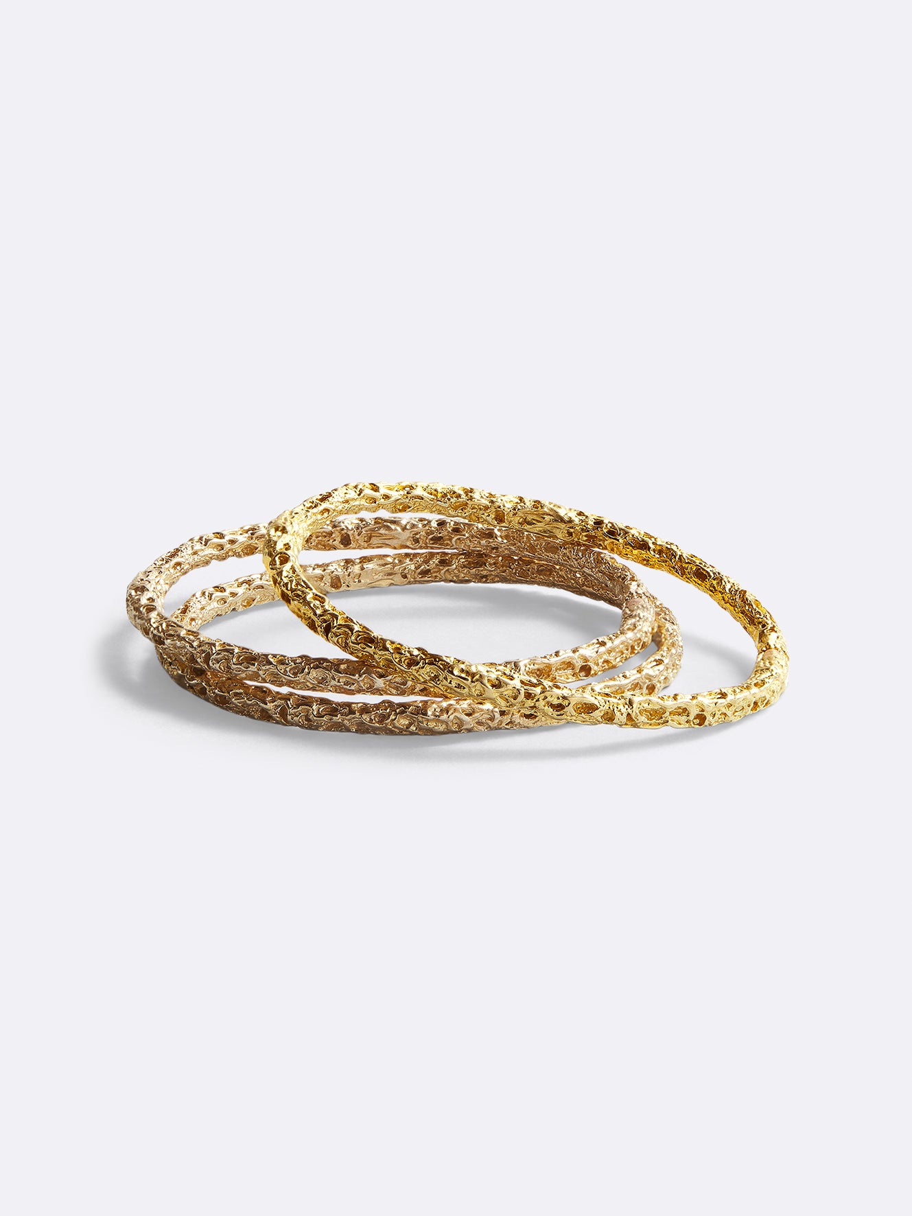 Set di bracciali Bangle Chains & Ropes, due in bronzo e uno placcato in oro giallo, DILETTA