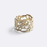 Anello Fascia Lace - placcato oro sabbia - DILETTA