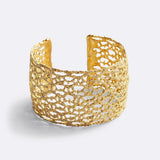 Bracciale alla schiava Lace, traforato e placcato oro giallo