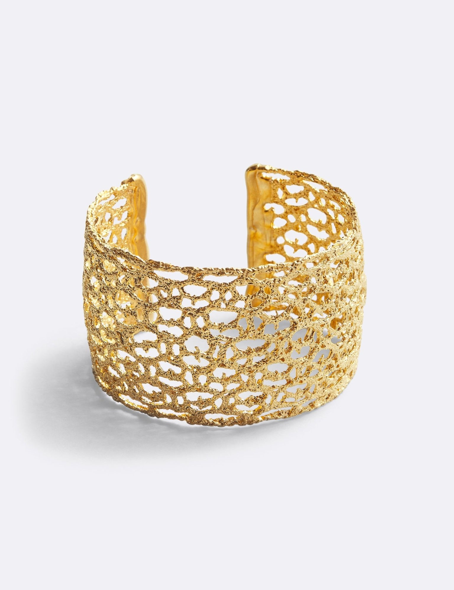 Bracciale alla schiava Lace, traforato e placcato oro giallo