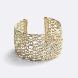 Bracciale alla schiava Lace, placcato oro sabbia 