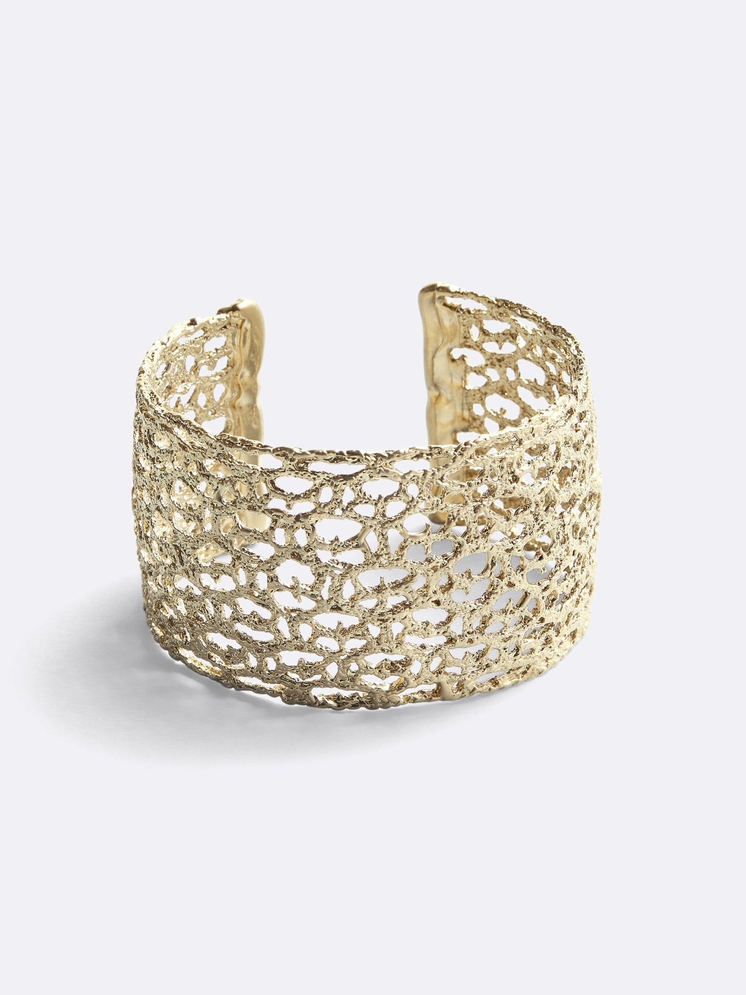 Bracciale alla schiava Lace, placcato oro sabbia 
