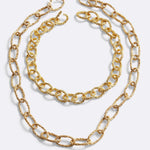 Collana a catena Duo Chains & Ropes in bronzo e oro giallo, DILETTA