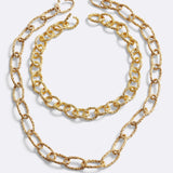 Collana a catena Duo Chains & Ropes in bronzo e oro giallo, DILETTA