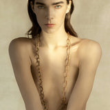 Collana a catena Duo Chains & Ropes in bronzo e oro nero, DILETTA
