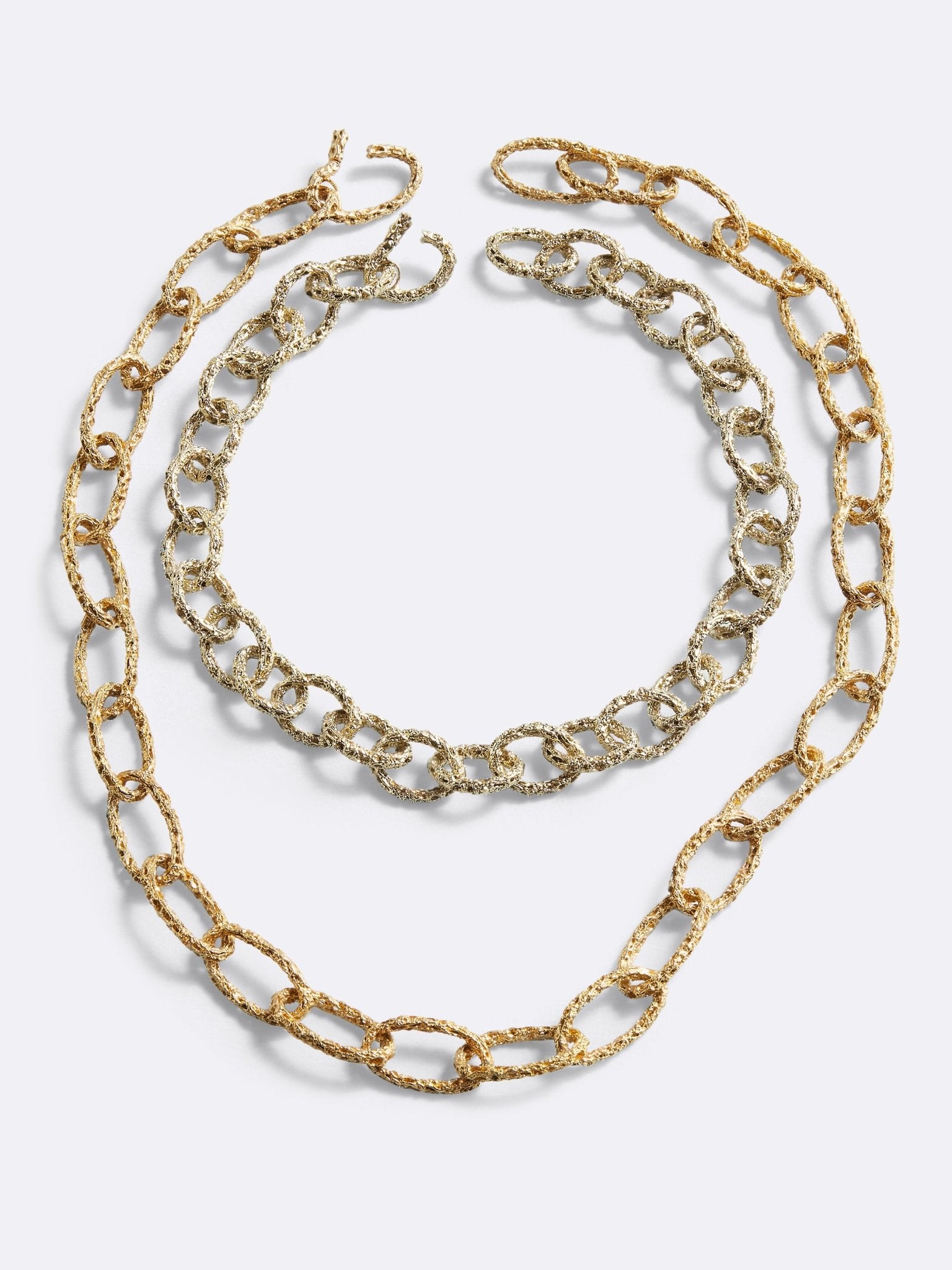Collana a catena Duo Chains & Ropes in bronzo e oro sabbia, DILETTA